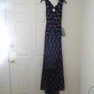 MY MICHELLE SZ.7 LONG BLACKPROM DRESS WITH TAGS